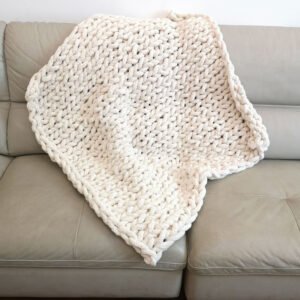 Hearth Chunky Chenille Knit adult throw blanket, main texture view