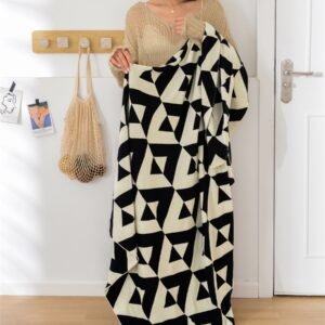 Gallery Cotton Geometry adult throw blanket, main texture view