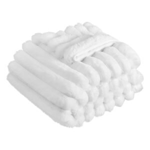 Snowdrift Faux Fur adult throw blanket, main texture view